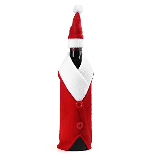 Affe 2pcs /lot Red Wine Bottle Cover Bags Christmas Dinner Table Decoration Santa Claus Christmas