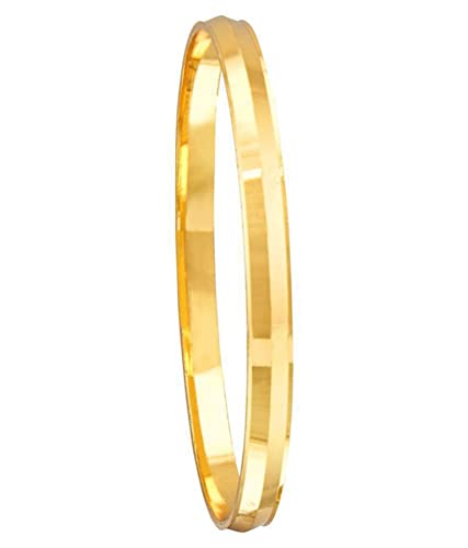 Image of Jewar mandi Bracelet Men's 2.10 Inches One Two Gram Gold Plated Kada Jewelry 7451
