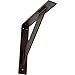 Ekena Millwork BKTMTR Steel Bracket Traditional, 2"W x 12"D x 12"H, Antiqued Bronze