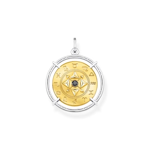 Pendentif amulette Thomas Sabo en argent noirci et plaqué or jaune 18 carats