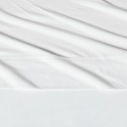 Image of Amazon Basics 100% Cotton Jersey Bed Sheet Set, Twin, White, Solid