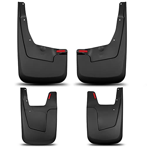 Mud Flaps OEM Black Front and Rear Car Truck Mud Guard Compatible with 2019-2021 Ram 1500(Not for Classic Models), Medesasi Mud Splash Guards Mudflaps for Cars Trucks, Without OEM Fender Flares