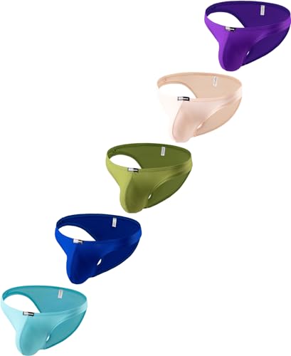 Men's Cheeky Briefs Sexy Low Rise Soft Bikini Stretch Bikini Panties