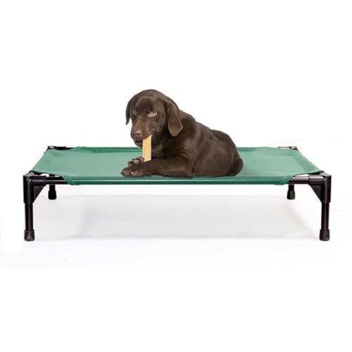 犬 ベッド 高架式 ドッグコット ペットベッド大型犬用屋外 コットベッド 洗濯可能 通気性 メッシュ ポータブル スタンディング 両足滑り止め フィート 屋内 屋外 キャンプベッド(Size:81*63.5*16CM,Color:黒)