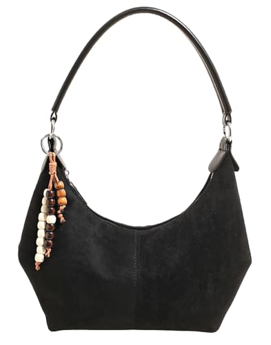 Trendy Faux Suede Bags for Women Shoulder Crossbody Bag Ladies Travel Work Purses Top Handle Handbags Slouchy Hobo Bag