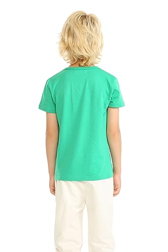 Image of Mud Kingdom T-Shirt for Boys Short Sleeve Plain Cotton Classic Summer Casual Stripe
