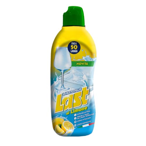 Last al Limone, Gel Lavastoviglie al Limone, Sgrassa a Fondo già a basse Temperature, Extra Brillantezza, Azione igienizzante e Anticalcare - Fino a 50 Lavaggi - 650 ml
