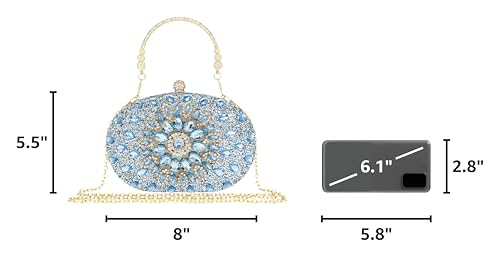 Image of MAIRLOM Rhinestone Clutch Purses for Women Evening Bag Sparkly Handbag | Diamond Clutches Purse Glitter Crystal Gemstone Shoulder Bags Luxury Handbags for Wedding Formal Party Prom