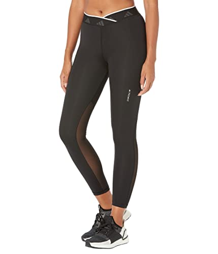 adidas Women's Techfit V-Shaped 7/8 Tights, Black, 1X