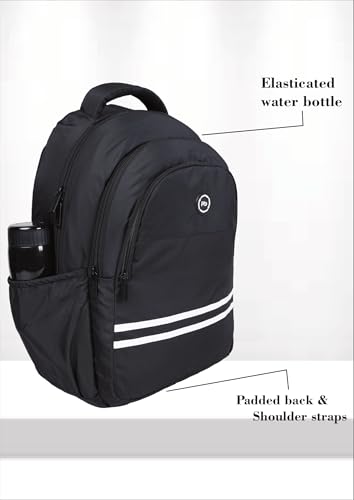 Image of PB Pearlbags FLAUNT 25L Solid Casual Backpack,3 Compartment,Premium Fabric,Water Resistant Anti Theft,School & College Bag for Boys and Girls,Office & Travel Bag for Men and Women,48X31X17 Cms