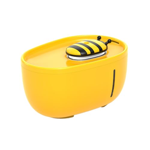 Yardwe Automatic Waterer for Pets Dog Water Dispenser Plastic Honey Bee Shape Large Capacity Easy to Use