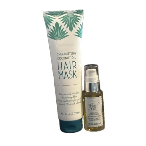 Trader Js Hair oil (1 fl oz) and Shea Butter & Coconut Oil Hair Mask (5.1 fl oz) - one of each