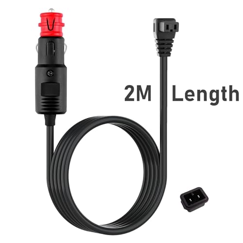 Image of Efillooc 12V-24V DC Power Cord Compatible with Compatible with Alpicool, Bodega, Euhomy, BougeRV, ARB, Dometic, ICECO, Setpower, JoyTutus Portable Car Fridge Cooler Refrigerator (Fridge Cable RED)