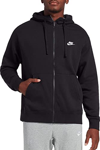 Nike Men's Sportswear Club Fleece Full Zip Hoodie, Fleece Zip-Up Hoodie Men, Midnight Navy/Midnight Navy/White, 3XL-T