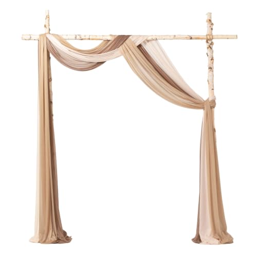 Ling's moment 3-panel 20ft chiffon wedding draping fabric