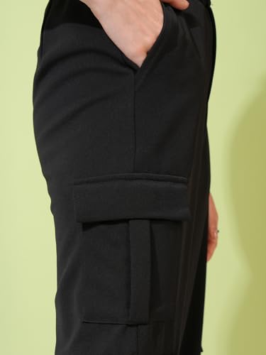 Image of Tokyo Talkies Pure Cotton Straight Wide Leg Cargo Pants |Relaxed Fit Utility Trousers