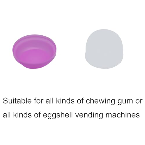 Image of 50 Pcs 51 mm / 2.0 Inch Flat-Bottomed Oval Capsules Translucent Empty Vending Machine Capsules Containers for Gumball Machines