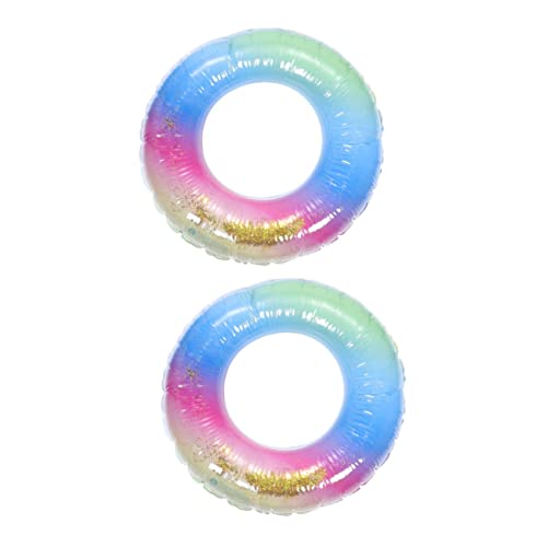 Sosoport 2 Piezas Anillo De Natación Calentador Solar para Piscina Juguetes Líquido Globo Flotante Tabla De Billar Tubos Inflable Juguete De Piscina Tabla De Natación De Polivinilo