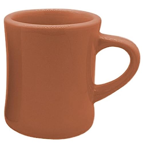 Funny Guy Mugs Classic Retro Diner Coffee Mug - Heavy Duty 10 Oz Stoneware Cup with Easy Grip Handle - Ideal for Hot and Cold Beverages (Brown, 10 Ounce)