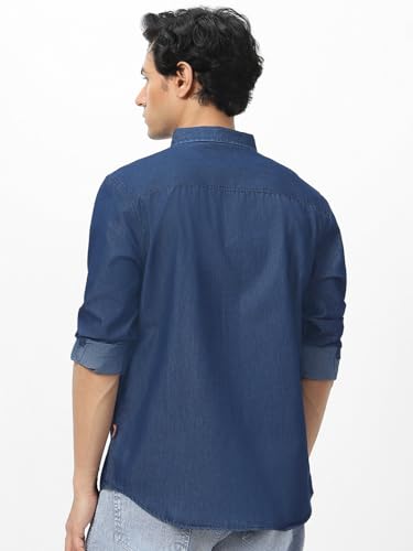 Image of Urbano Fashion Men's Full Sleeve Regular Fit Casual Denim Shirt