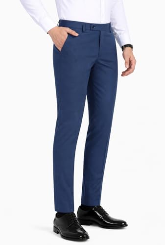 Image of Formal Pants for Men Office Wear - Premium Slim Fit Formal Trouser for Men, College Pant for Boys, Gents Bottom Formal wear for Office Meeting, Party, Gathering, Wedding