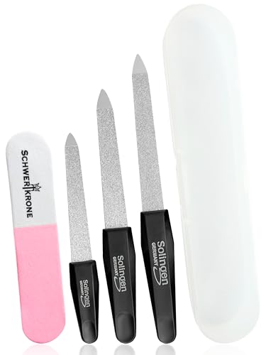 SCHWERTKRONE® Nagelfeilen Set 4-tlg.: 3 Solinger...