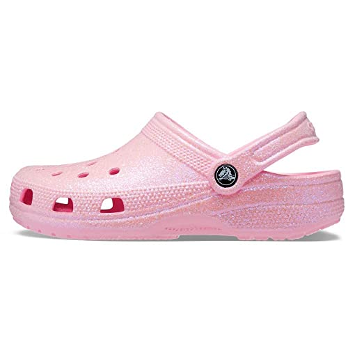 Image of Crocs Unisex-Adult Classic Sparkly Clog, Metallic and Glitter Shoes, Flamingo, 8 Men /10 Women