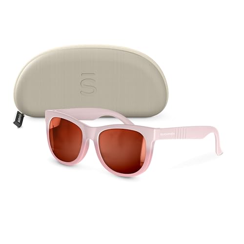 SUAVINEX, Gafas de Sol para Bebés de 0 a 12 Meses, Polarizadas, con Filtro UV 400, Cat. 3, 100% Protección Rayos UVA y UVB, con Funda Incluida, Muy Flexibles y Ligeras, de Forma Cuadrada, Color Rosa