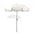 Seazul 6.5ft Patio Umbrella with Fringe, Beach Umbrella, Fringe Umbrella Outdoor Patio with Hanging Hook, Tilting Aluminum Pole, UV 50+, Fiberglass Ribs, Elegant Cream