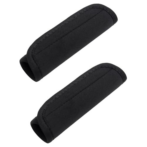 2pcs Black Luggage Handle Wraps for Suitcase- Soft Suitcase Handle Covers for Travel Accessories（ Bright Color for Suitcase Tags Identifiers ）