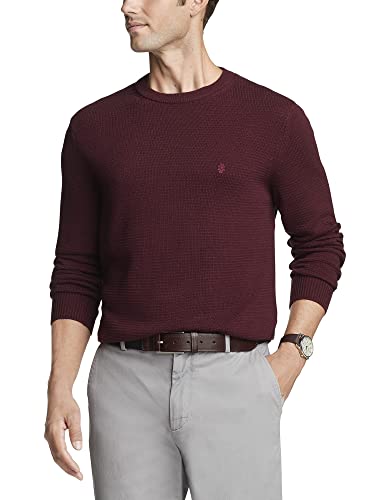 IZOD Men's Slim Fit Classics Long Sleeve Crewneck Textured Ottoman Sweater