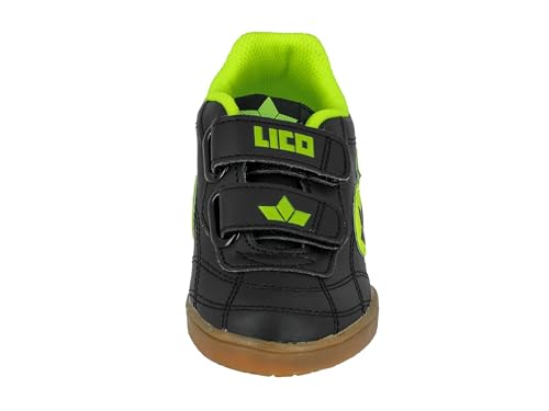Lico Unisex Kinder Bernie V Hallenschuhe, Schwarz Lemon, 39 EU