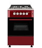 SOLTHERMIC F6S40G2R COCINA GAS ROJA/ANCHO 60 CMS / 4 FUEGOS CON ENCENDIDO AUTOMATICO/GAS BUTANO Y GAS CIUDAD/ALTA GAMA