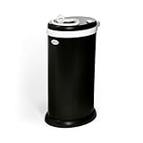 Ubbi Steel Diaper Pail, Odor Locking, No Special Bag Required, Award-Winning, Registry Must-Have, Matte Black