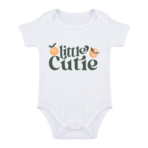 SproutJoy Little Cutie Baby Bodysuit Orange Cute Bodysuit Baby Lil Cuties Bodysuits Babies Unisex Clothes 3M
