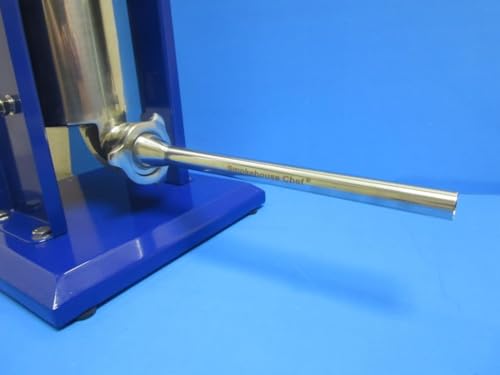 Extra Long. THE BEST SOLID STAINLESS STEEL SAUSAGE STUFFER TUBE. Very Heavy Duty. EXTRA LONG Stainless Steel Sausage Stuffer Tube, 12'' Extra Long, 3/4'' Diameter for Hog and Beef Casings. 2" base. Electric or Manual. Fits LEM, Cabelas, Smokehouse Chef and virtually all other brands from 10 qt to 30 qt size.