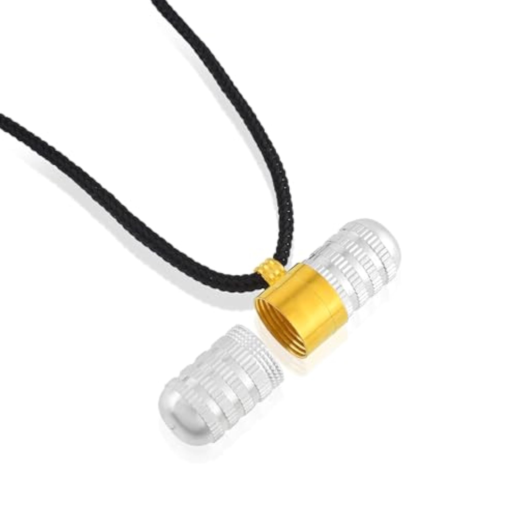Brass Silver Plated Openable Protective Amulet Capsule Pendant