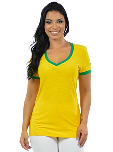 Camiseta brasil lisa fenomenal (G, Amarelo) 1 Camiseta brasil lisa fenomenal (G, Amarelo)