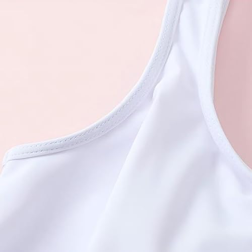 Girls Summer 𝐇awaiian Bathing Suit Tropical Floral Print Bikini Swimsuit Suspender Ruffle Swing Swimwear 2-Piece3