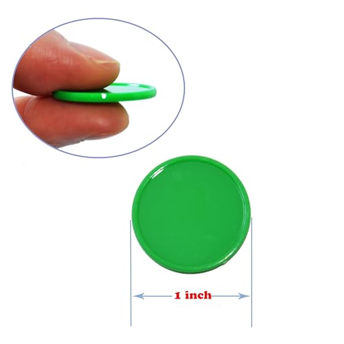 SmartDealsPro 100 Stück 25 mm/2,5 cm blickdichtem Kunststoff lernen Zählen Marken Poker Chips mit Aufbewahrungsbox, grün