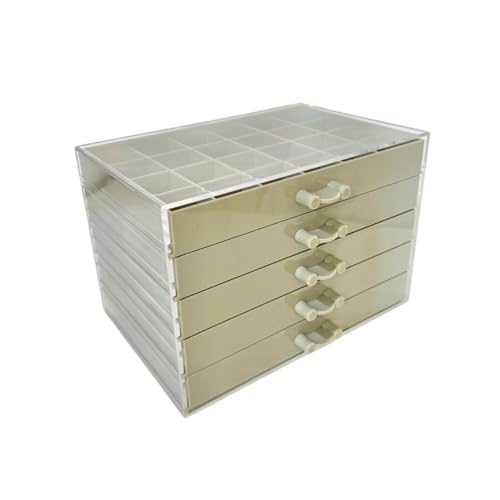 Porta Joia Caixa Organizador Multiuso De 5 Gavetas Bandejas Acríl...