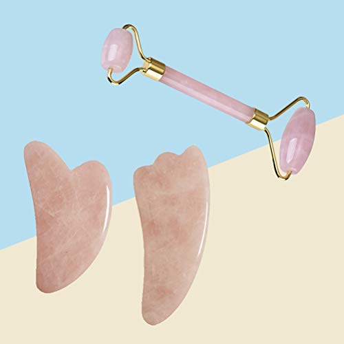 Conjunto de rolos faciais de jade Healifty com 3 peças