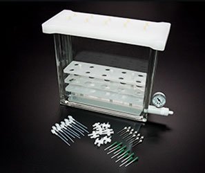 10 Port Vacuum Gauge, Valve, & Glass Chamber