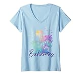 Photo Gallery donna bahamas nassau beach vintage palme vacanza maglietta con collo a v Photo Gallery donna bahamas nassau beach vintage palme vacanza maglietta con collo a v