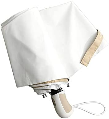 Automatic Umbrella 1Pcs Automatic Open Rain Umbrella Folding Umbrella,Lightweight Waterproof for Car Rain Outdoor Use White Umbrella (White 38in x21in)