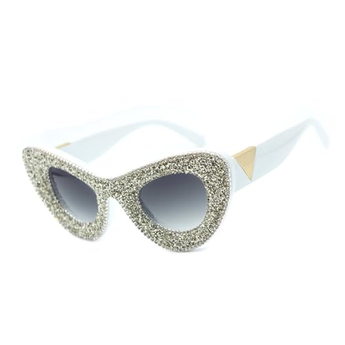 Lunettes de soleil œil de chat en cristal pour vos sorties estivales et terrasses de café