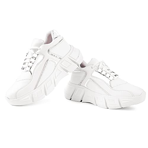 Image of Vendoz Women & Girls White Casual Sports Shoes Sneakers - 36 EU