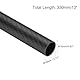 QUARKZMAN 2 Stück Carbon Fiber Tube 16 x 18 x 330mm Matte Surface Rod 3K Roll Wrapped Pure Carbon Round Tubing für RC Airplane Multicopter