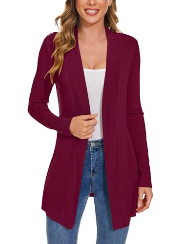 Image of Cardigan for Women Dressy Casual Long Sleeve Open Front Knit Cardigan Sweaters