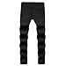 LONGBIDA Men's Slim Fit Ripped Stretch Skinny Jeans for Men, Distressed Tapered Leg Fashion Pants(Black,28)